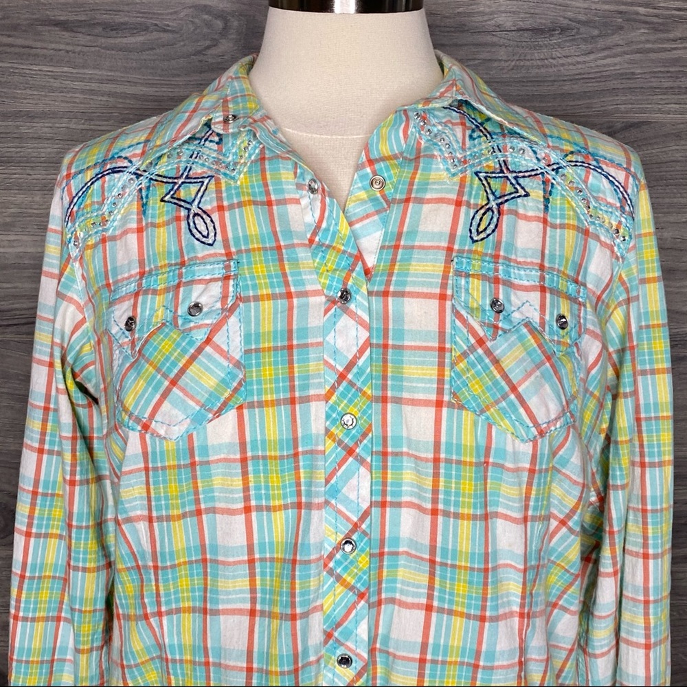 Ariat Western Snap Button Down Shirt size L - Picture 2 of 10